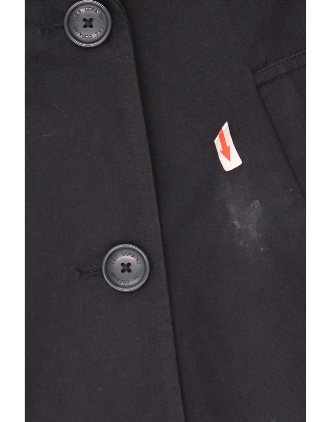 Cappotto da marinaio oversize da donna Les Copains UK 10 piccolo cotone blu navy