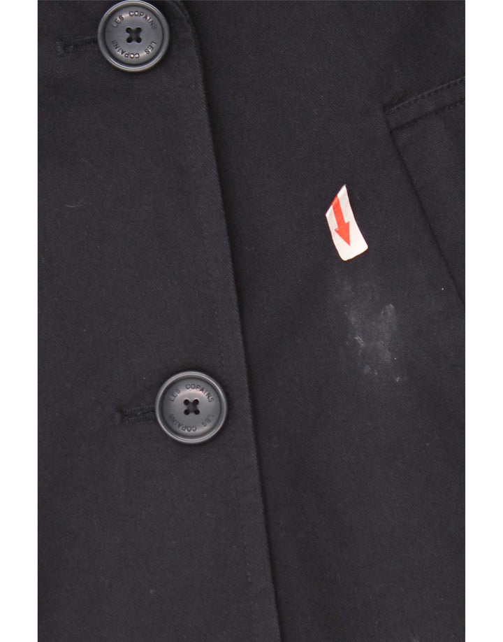 Cappotto da marinaio oversize da donna Les Copains UK 10 piccolo cotone blu navy