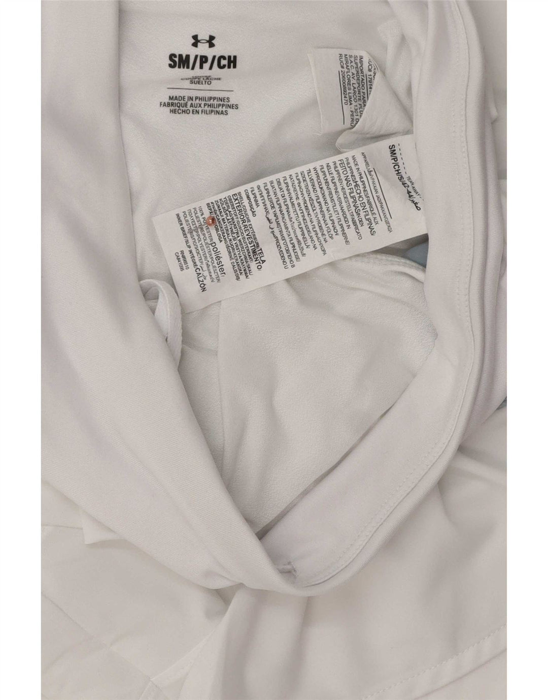 Pantaloncini sportivi da donna Under Armour UK 10 Small Poliestere color block bianco