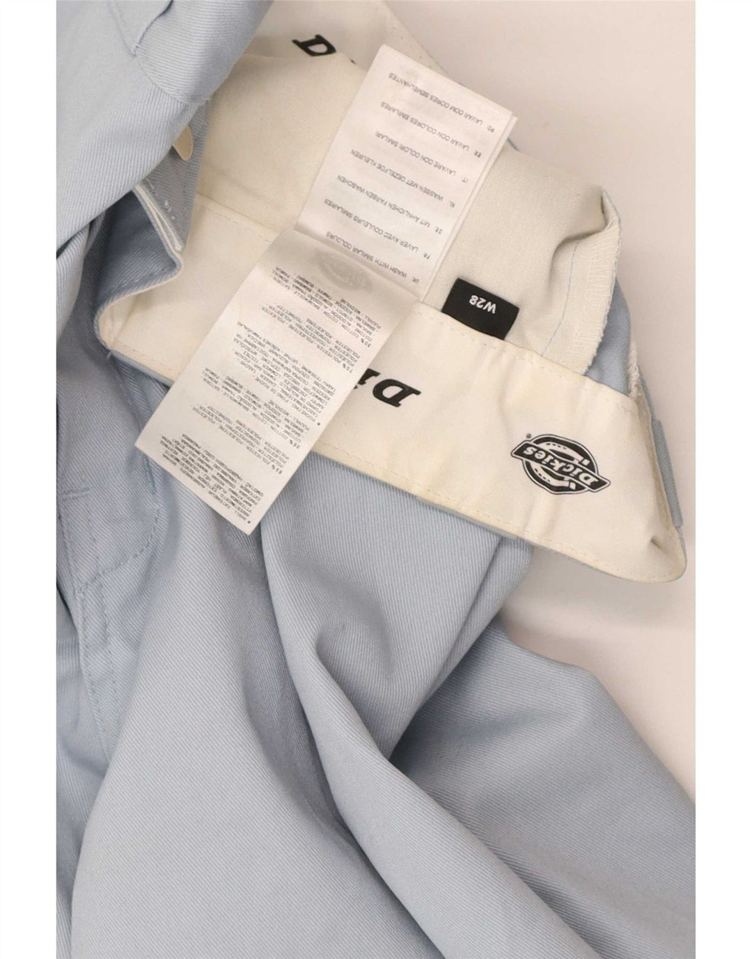 Pantaloni chino dritti da uomo Dickies W28 L26 poliestere blu
