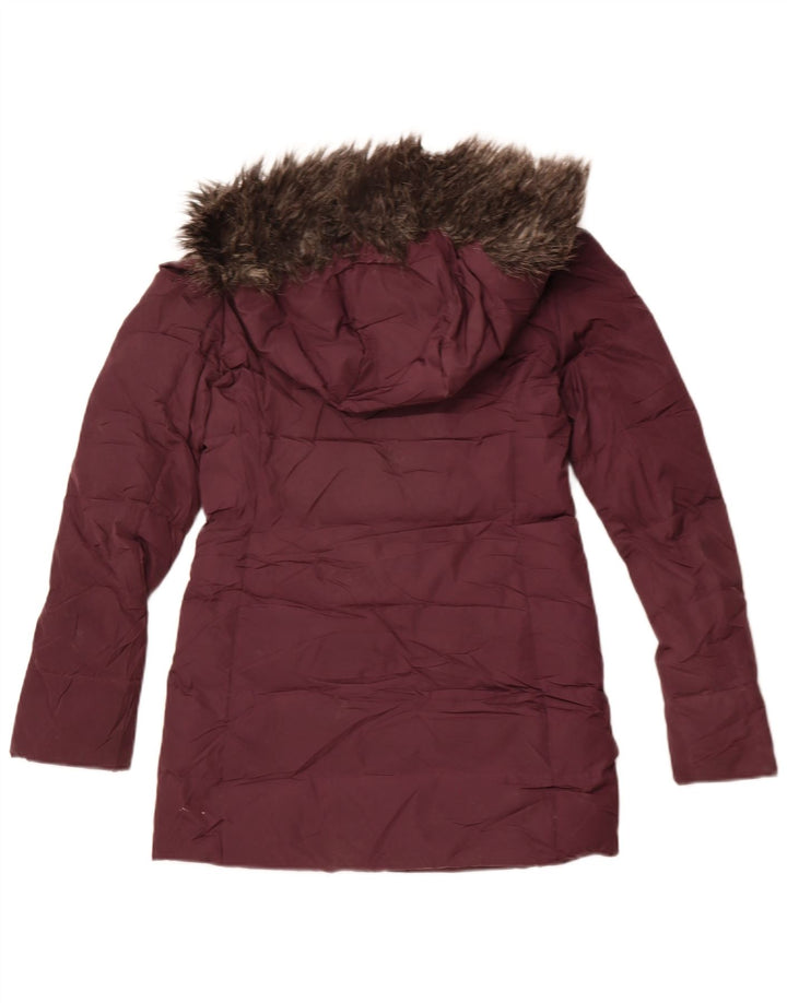 Giacca imbottita imbottita da donna Jack Wills UK 8 piccola poliestere bordeaux