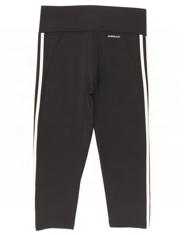 Leggings Adidas Aeroready Capri da donna UK 8/10 Small Poliestere nero