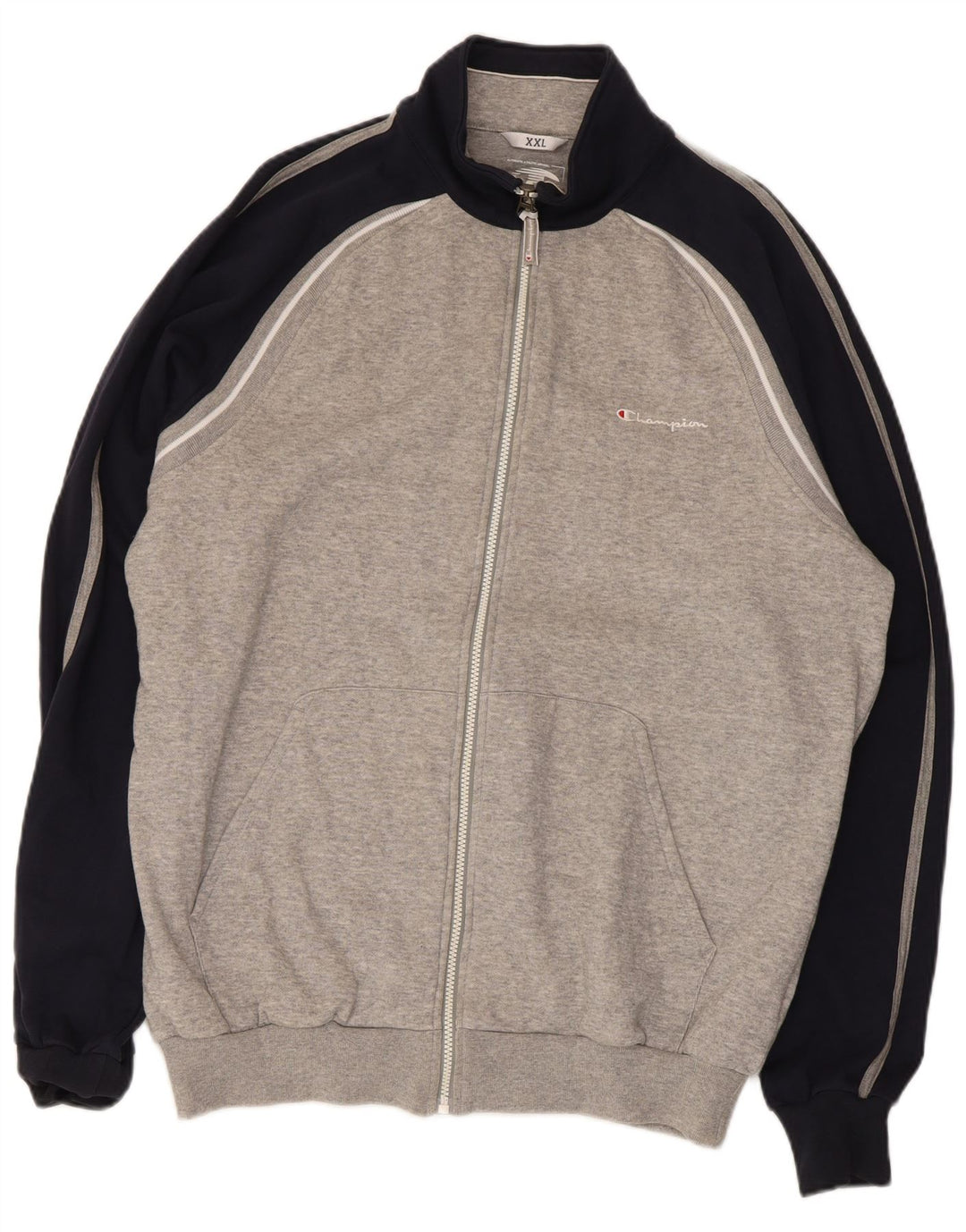 Giacca da tuta da uomo Champion 2XL Cotone color block grigio
