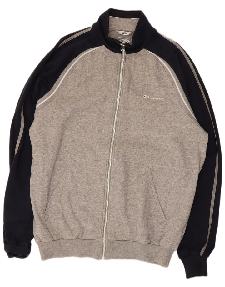 Giacca da tuta da uomo Champion 2XL Cotone color block grigio
