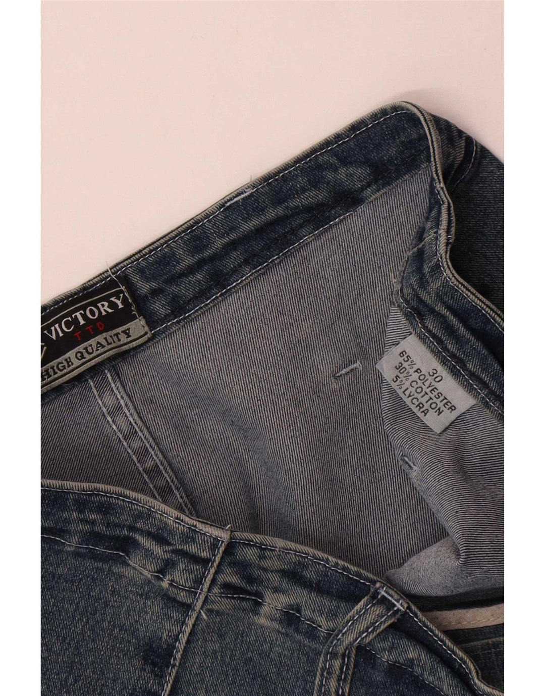 Jeans a gamba larga da donna Victory W30 L31 poliestere blu