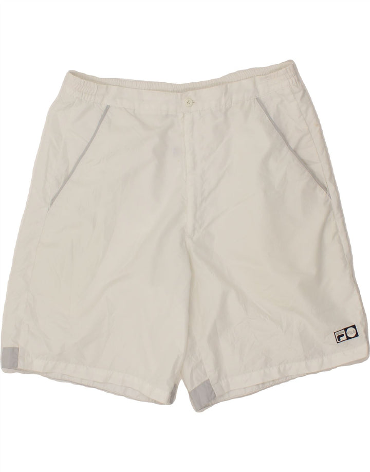 FILA Mens Chino Shorts Small W29  White Polyester Vintage Fila and Second-Hand Fila from Messina Hembry 