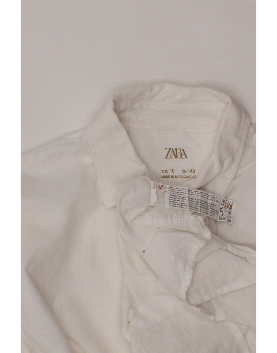 Maglia ZARA Bambino 9-10 Anni Cotone Bianco