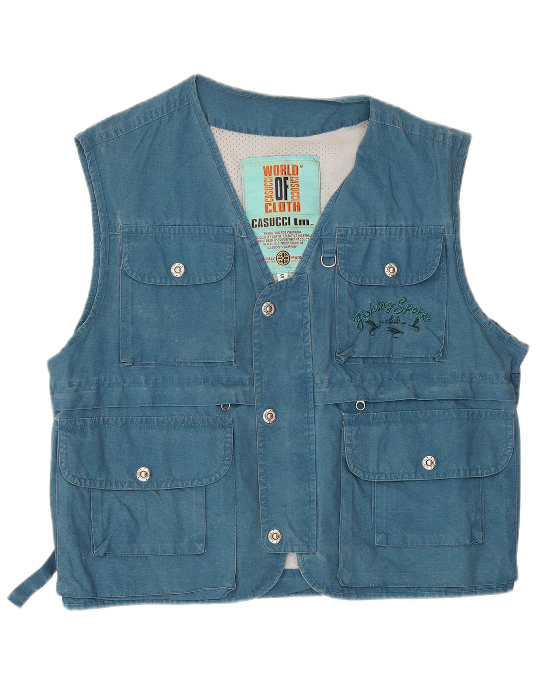 Gilet da uomo Casucci UK 36 piccolo cotone blu