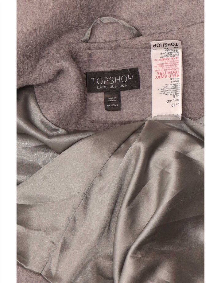 Topshop Cappotto oversize da donna UK 12 Poliestere grigio medio