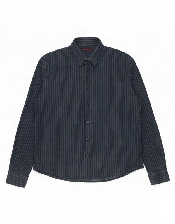 Camicia da uomo Levi's 2XL in cotone a righe blu navy