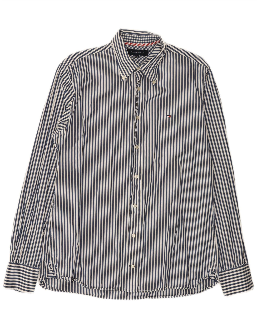 Camicia da uomo Tommy Hilfiger in cotone a righe blu medio