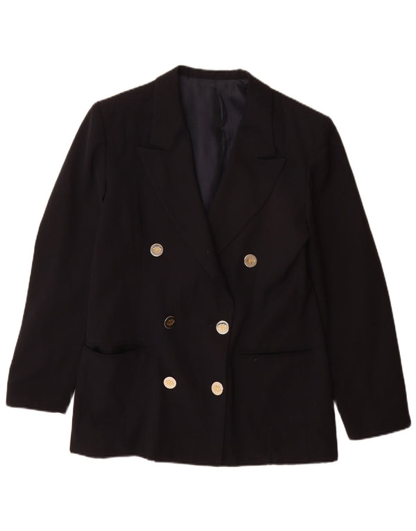 Giacca blazer doppiopetto da donna Daniel Hechter UK 12 medio blu navy