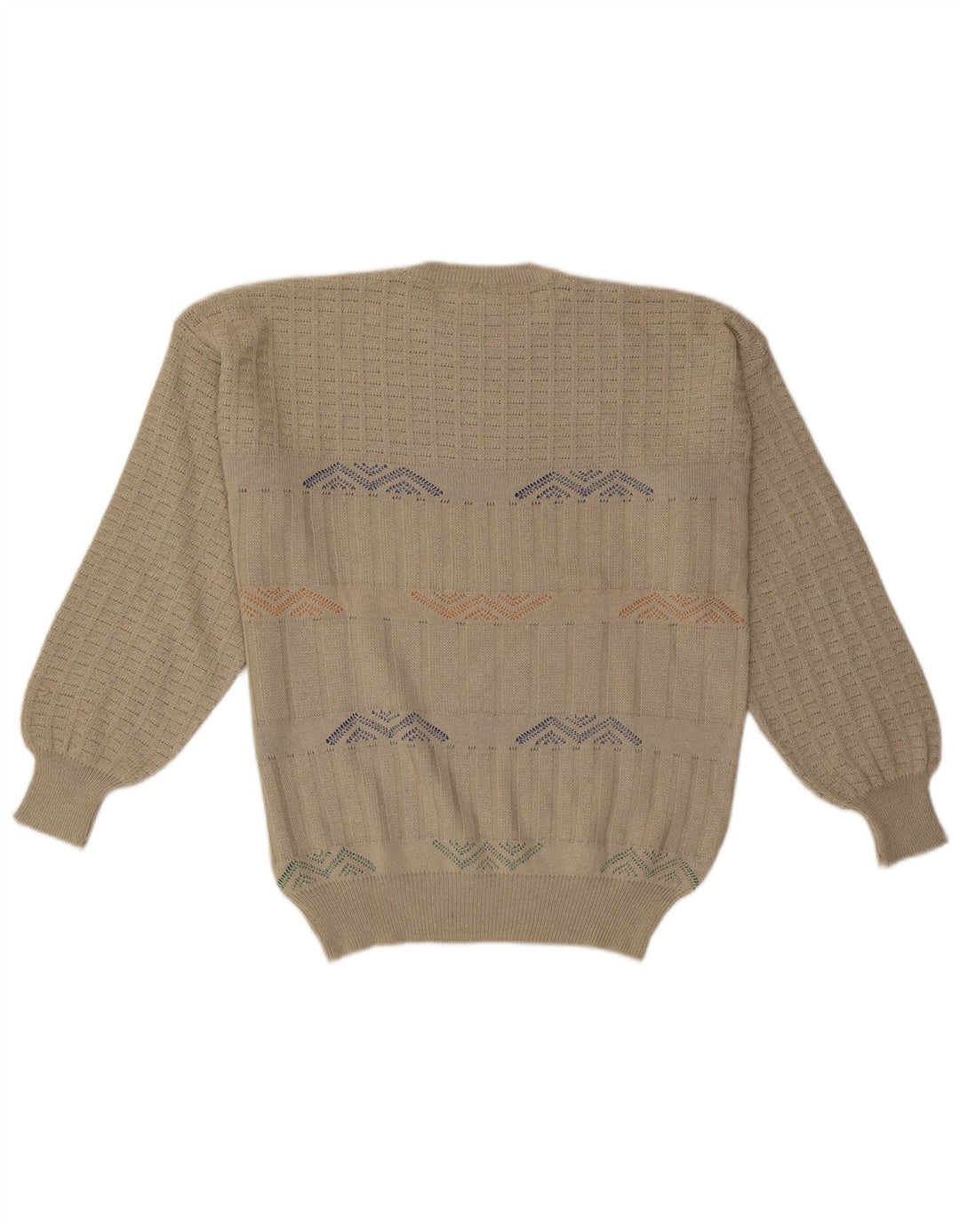 Maglione maglione girocollo da uomo MAPIER grande beige geometrico