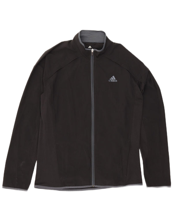 Giacca da allenamento Adidas Climalite da uomo, media, in poliestere nero