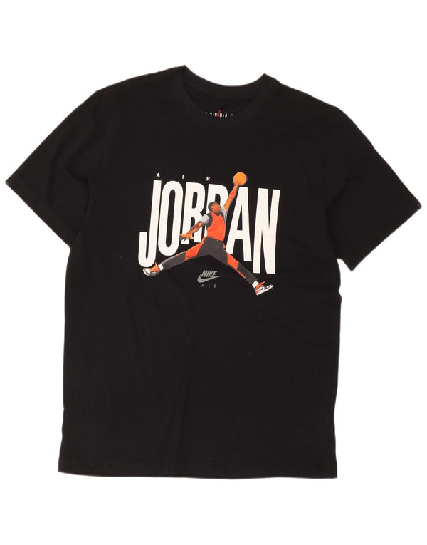 T-shirt grafica da uomo Jordan Top in cotone nero medio