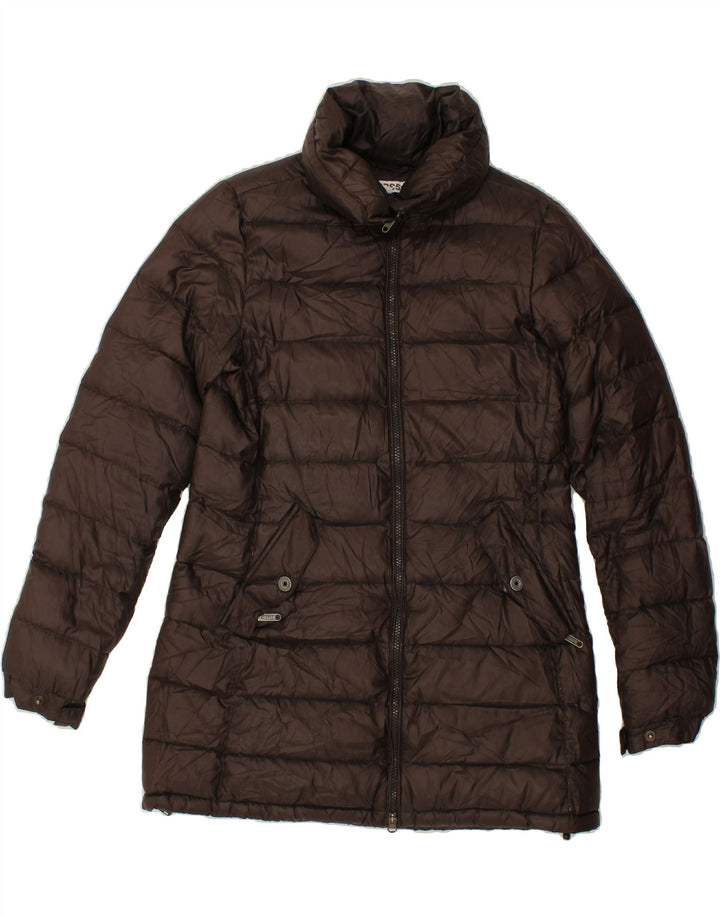 VINTAGE Womens Padded Coat UK 14 Large Brown Polyester Vintage Vintage and Second-Hand Vintage from Messina Hembry 