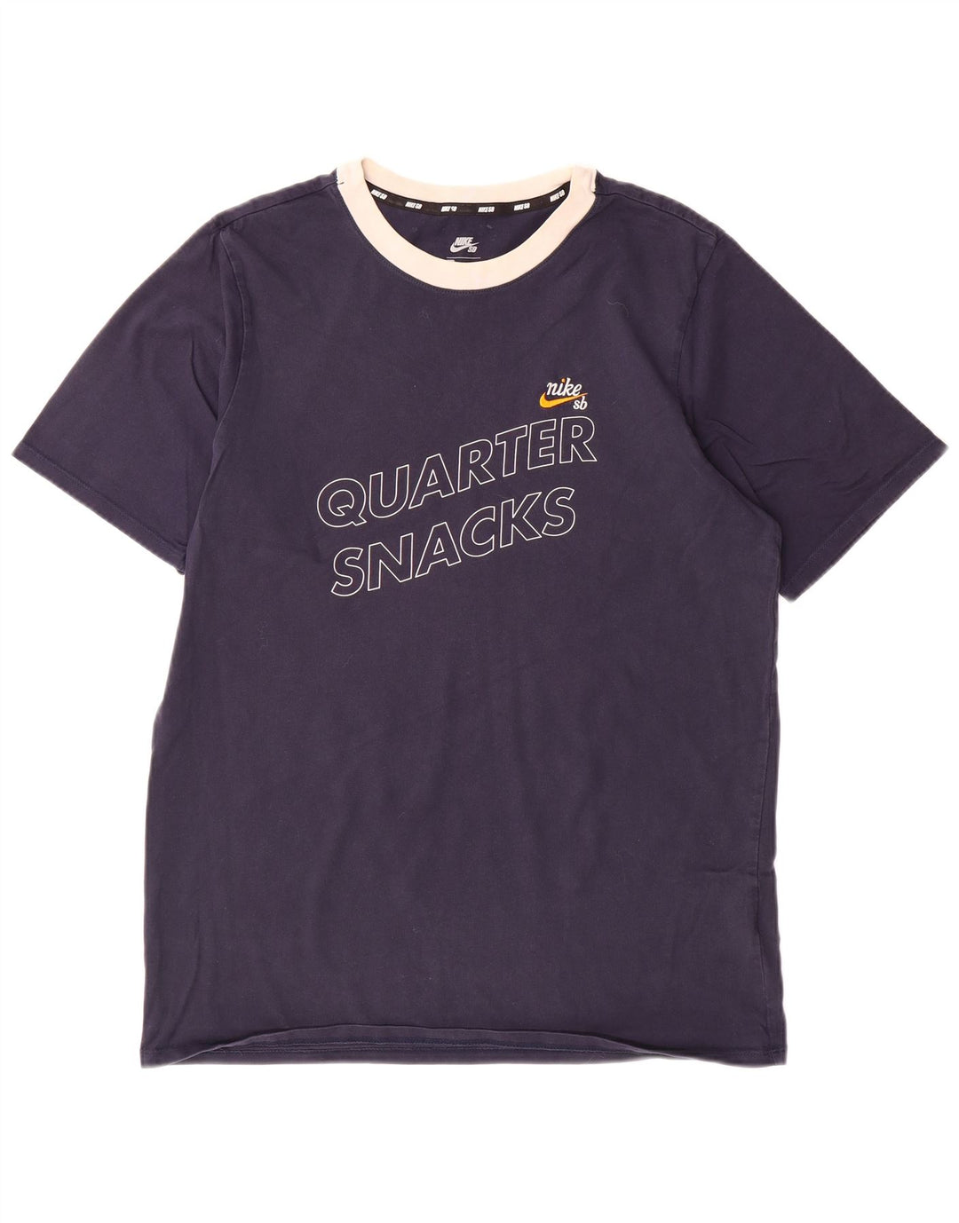 T-shirt grafica da uomo NIKE Top in cotone blu navy medio