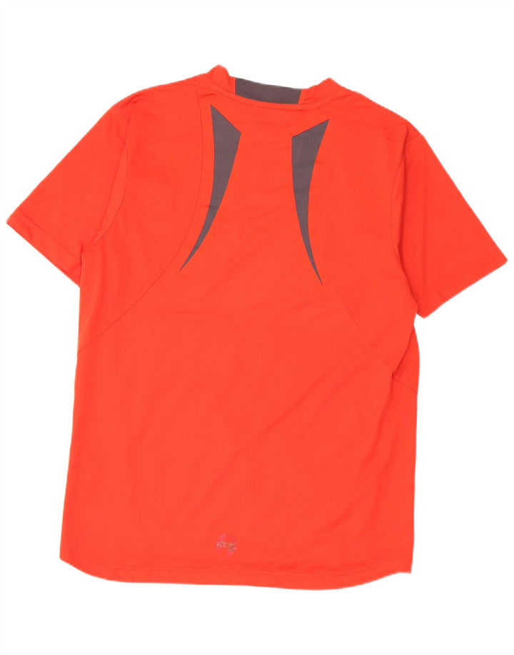 T-shirt Reebok da uomo Top in poliestere color block rosso medio