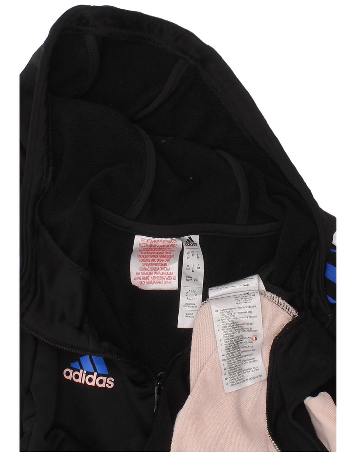 Felpa con cappuccio ADIDAS per ragazze del Manchester United, 7-8 anni, color block nero