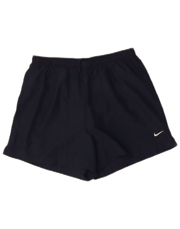 Pantaloncini sportivi Nike Dri Fit da donna UK 12 medio blu navy