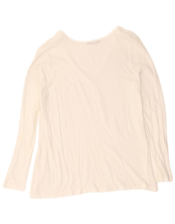 Top Zara da donna a maniche lunghe UK 14 grande bianco