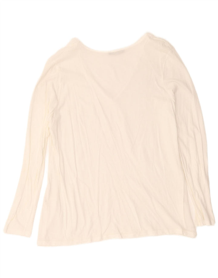 Top Zara da donna a maniche lunghe UK 14 grande bianco