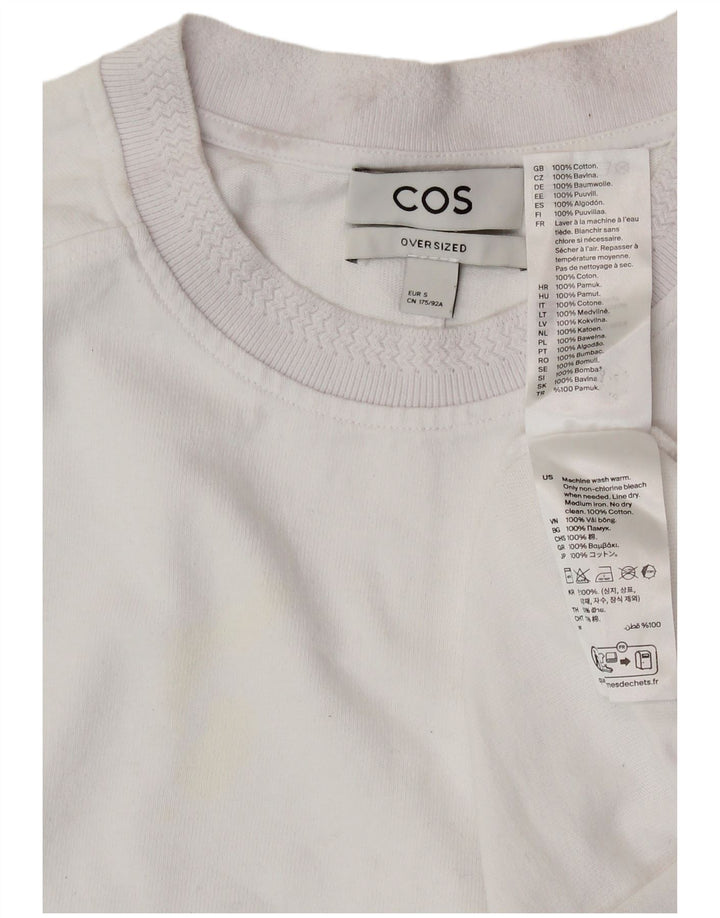 T-shirt oversize da uomo COS Top piccola in cotone bianco