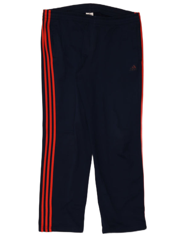 Pantaloni da tuta da uomo ADIDAS UK 42/44 Large in poliestere blu navy