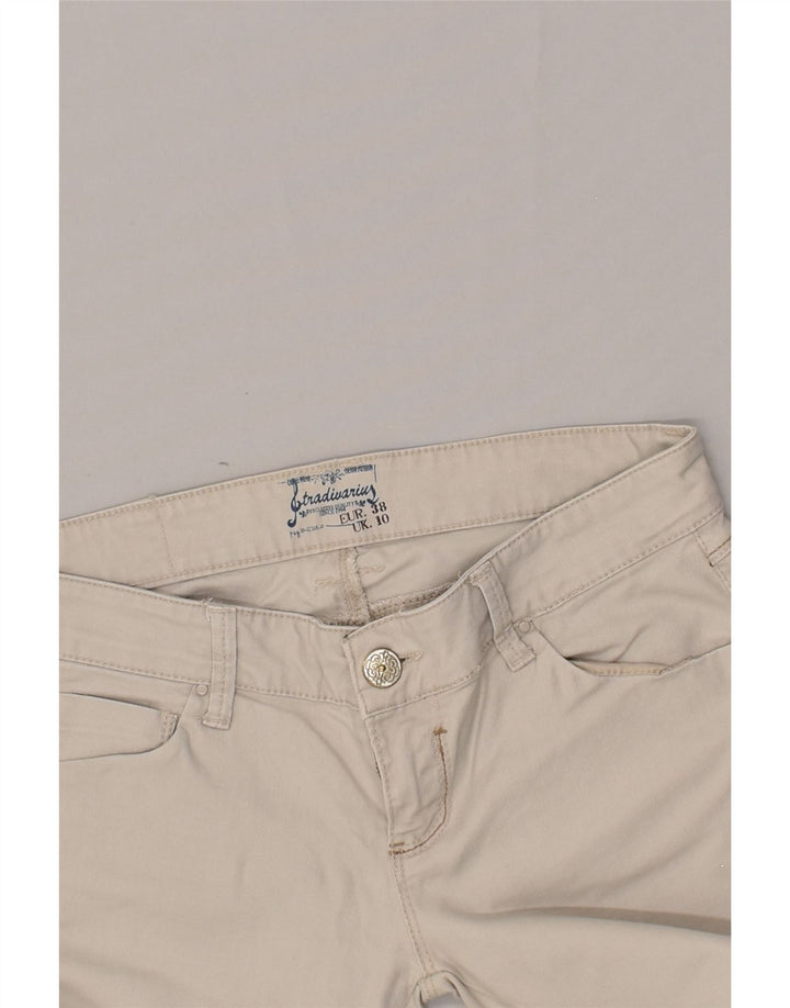 STRADIVARIUS Womens Slim Jeans UK 10 Small W27 L29  Beige | Vintage Stradivarius | Thrift | Second-Hand Stradivarius | Used Clothing | Messina Hembry 