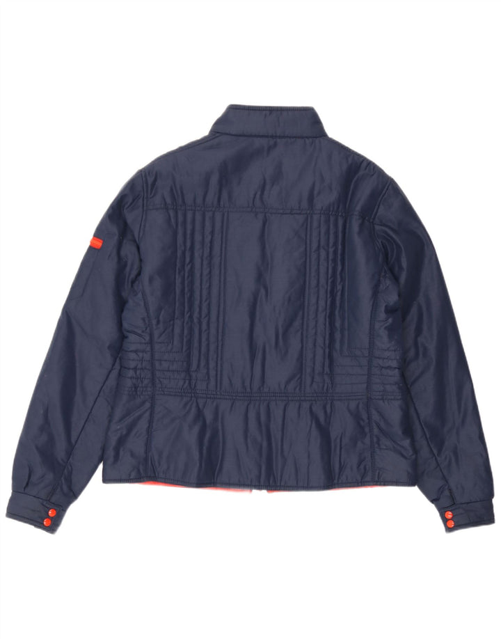 Giacca imbottita da donna Trissi UK 14 medio blu navy