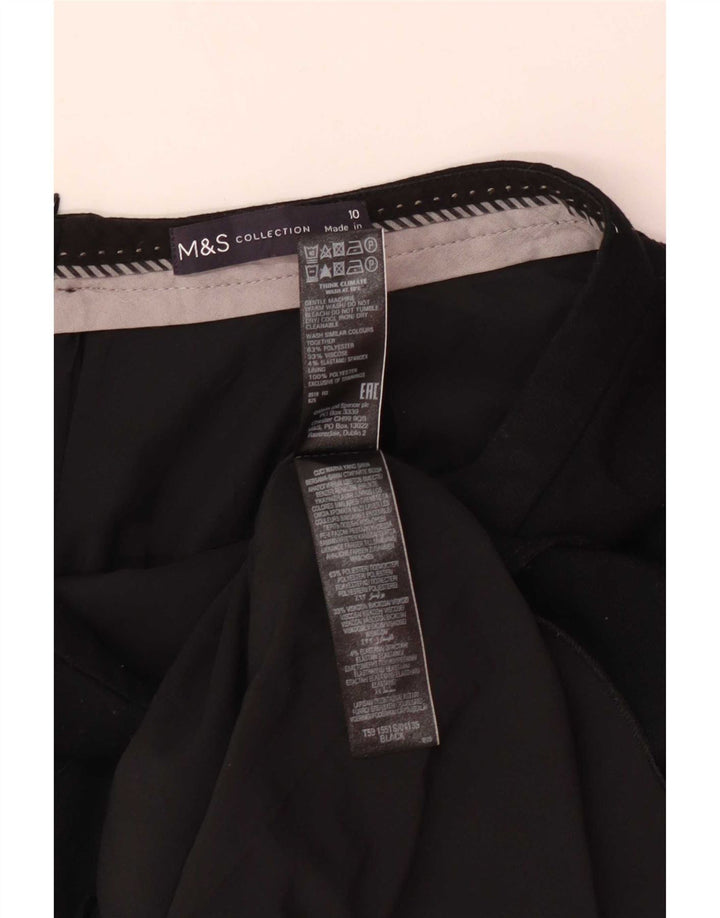 Gonna a tubino da donna Marks & Spencer UK 10 piccola W26 poliestere nero