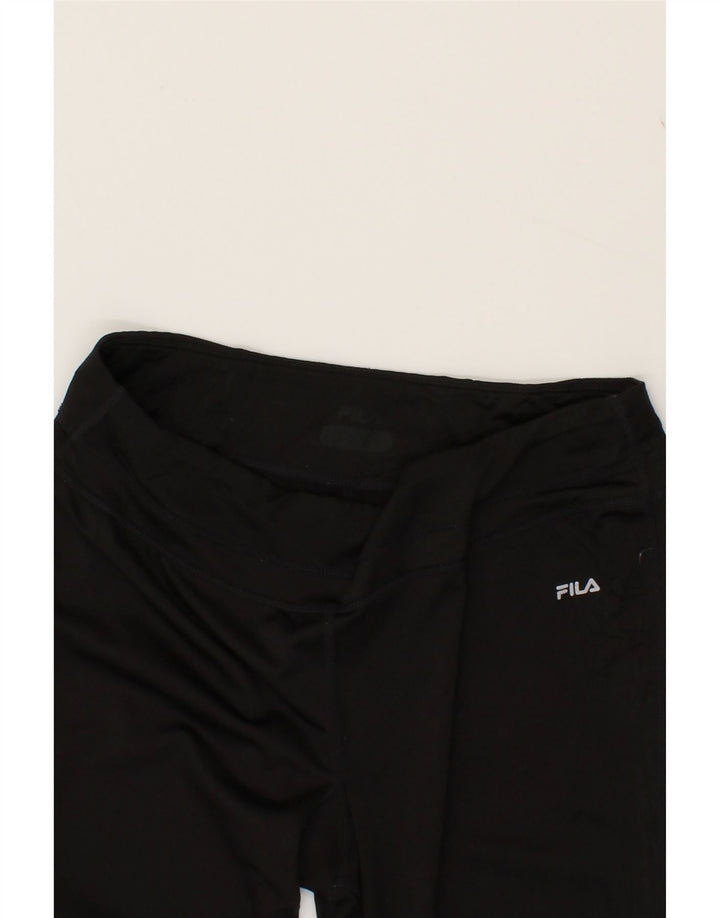 FILA Womens Leggings UK 14 Medium  Black Vintage Fila and Second-Hand Fila from Messina Hembry 