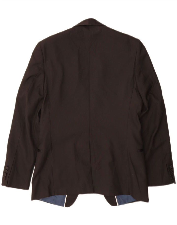 Giacca blazer a 1 bottone Marks & Spencer da uomo UK 38 poliestere nero medio