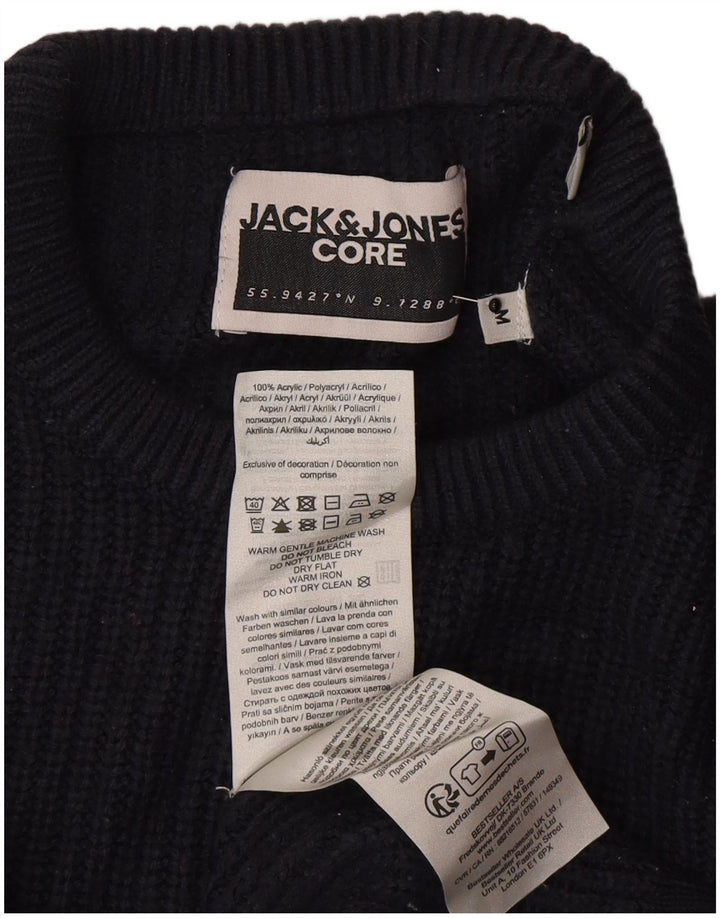 Maglione maglione girocollo da uomo Jack & Jones medio acrilico blu navy