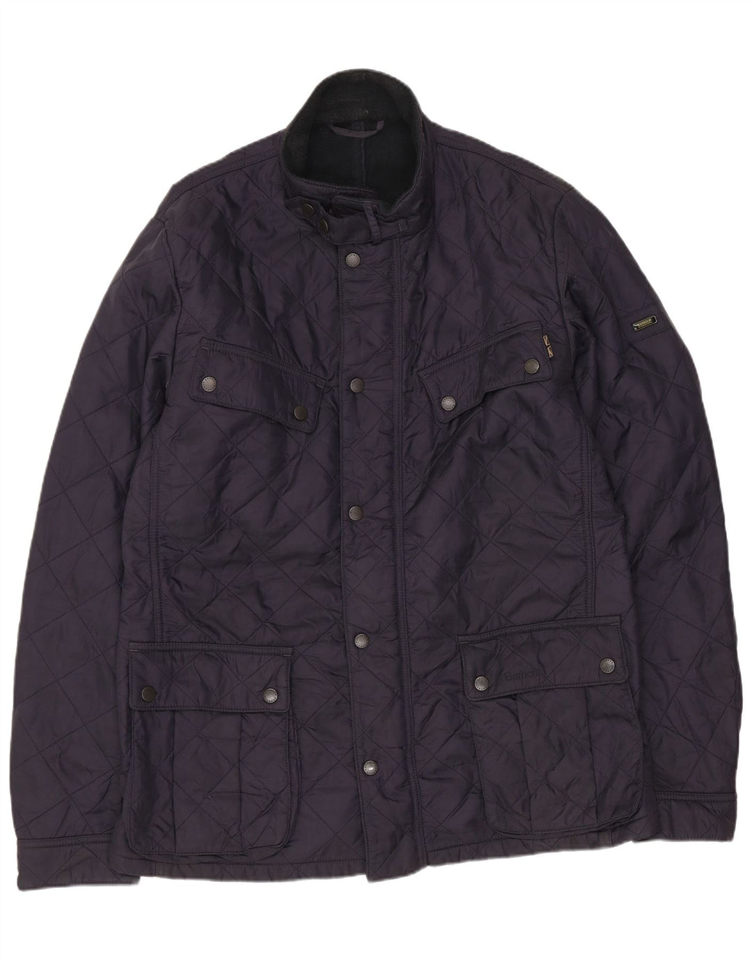 Barbour Giacca trapuntata da uomo UK 40 Large Blu Navy in poliammide