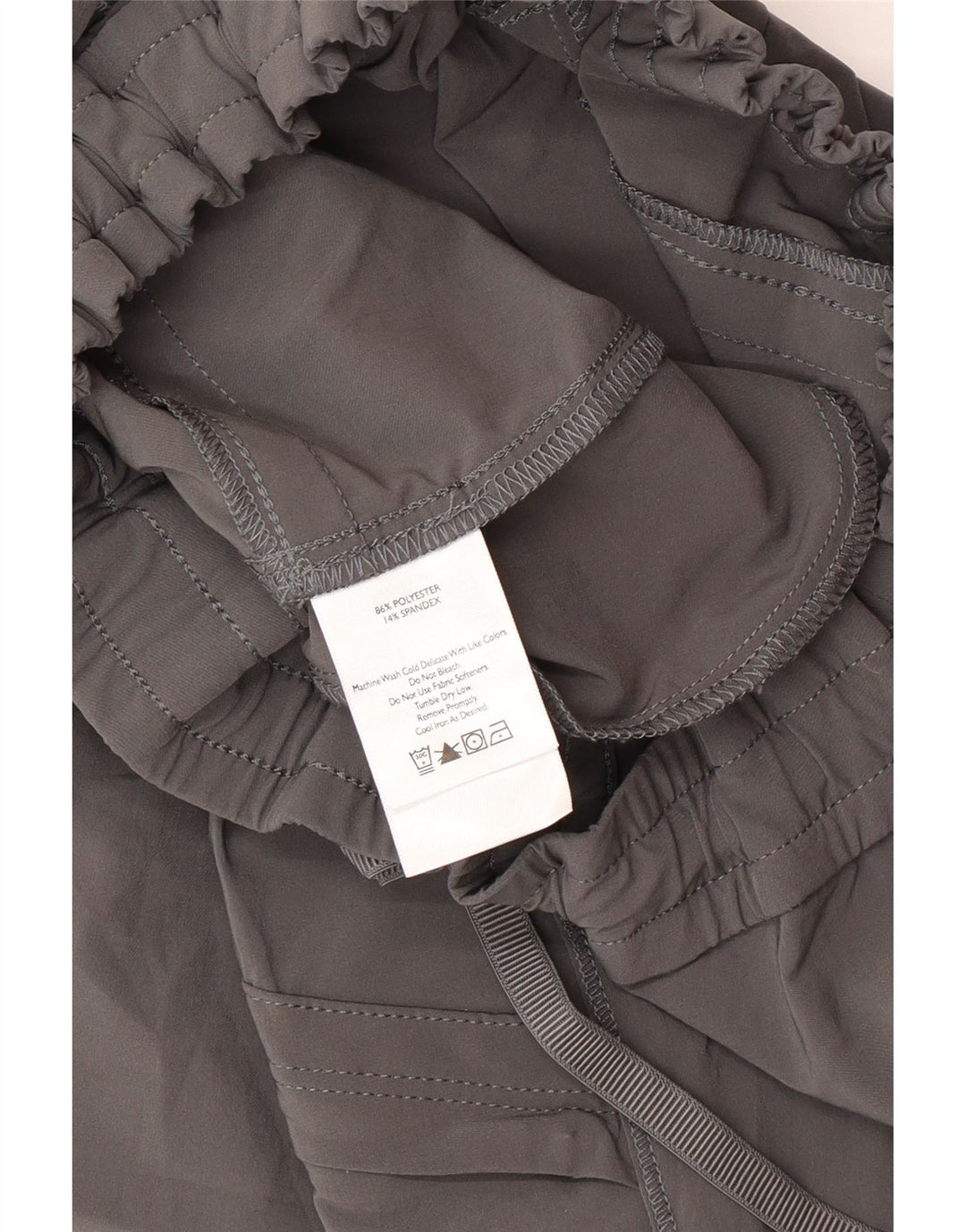 Pantaloni cargo corti da donna Eddie Bauer medi W30 L24 poliestere grigio