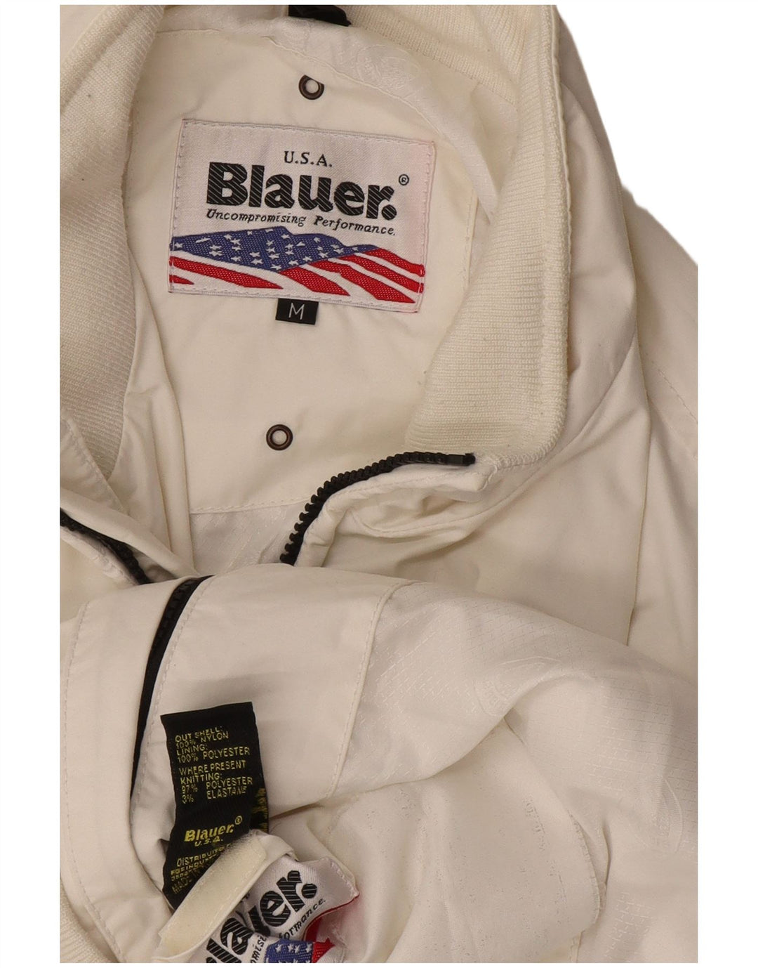 Giubbotto bomber da uomo BLAUER UK 38 nylon bianco medio