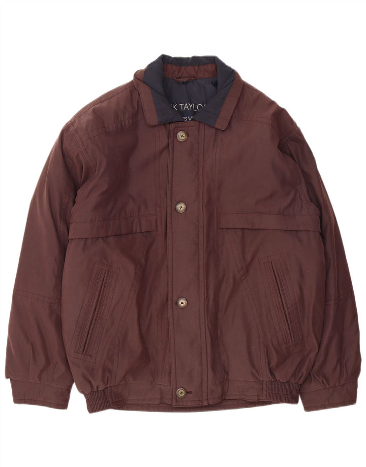 Giacca imbottita bomber da uomo Nick Taylor IT 50 Large Marrone Poliestere