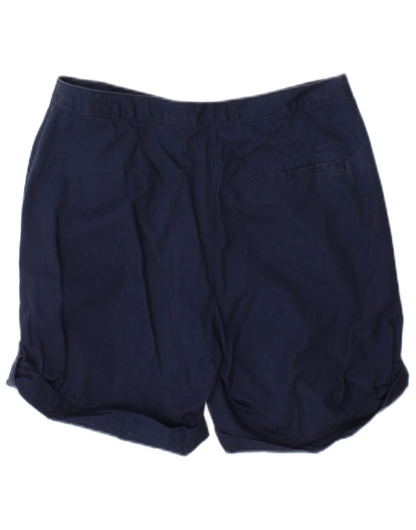 Pantaloncini chino da donna Marks & Spencer UK 10 piccoli W27 cotone blu navy