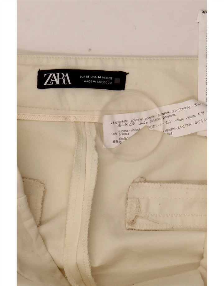 Pantaloni casual Bootcut da donna Zara medi W28 L32 poliestere bianco