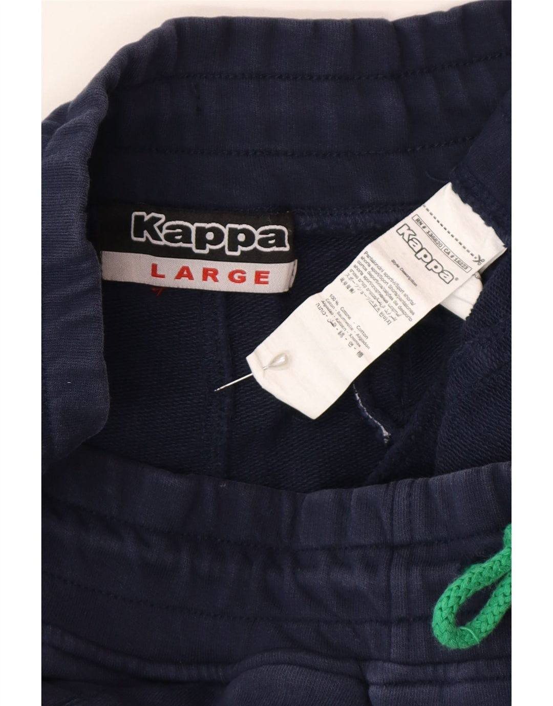Pantaloncini sportivi grafici da uomo Kappa grandi in cotone blu navy