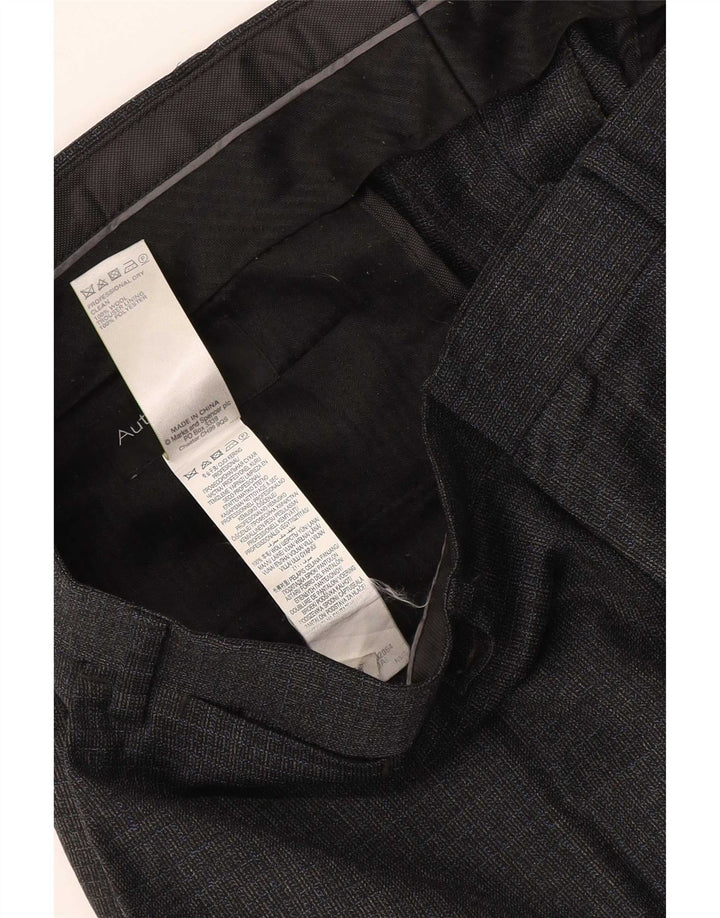 Pantaloni da abito dritti autografi da uomo Marks & Spencer W36 L33 in lana grigia