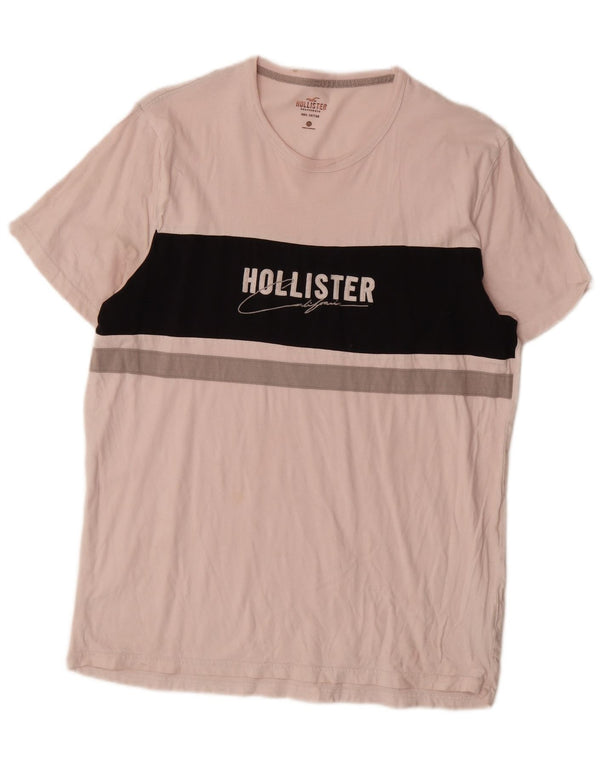 T-shirt grafica da donna Hollister Top UK 18 XL Cotone color block rosa