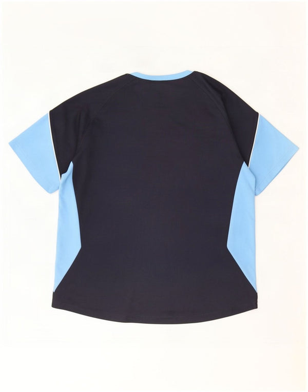 T-shirt da uomo Adidas Top UK 46/48 XL Poliestere color block blu navy