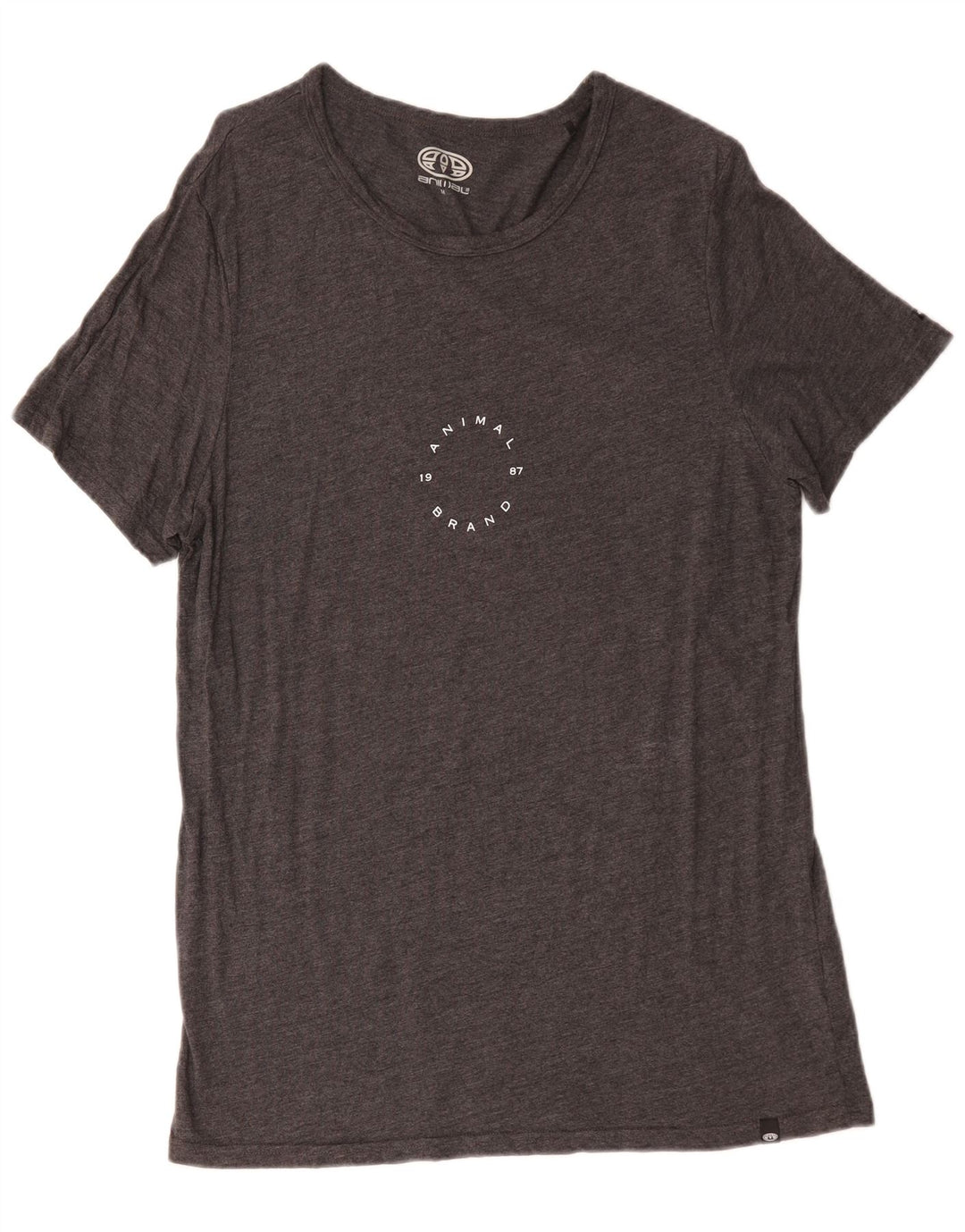 T-shirt da uomo Animal Top in viscosa grigio medio