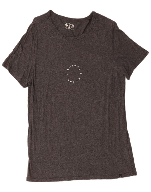 T-shirt da uomo Animal Top in viscosa grigio medio