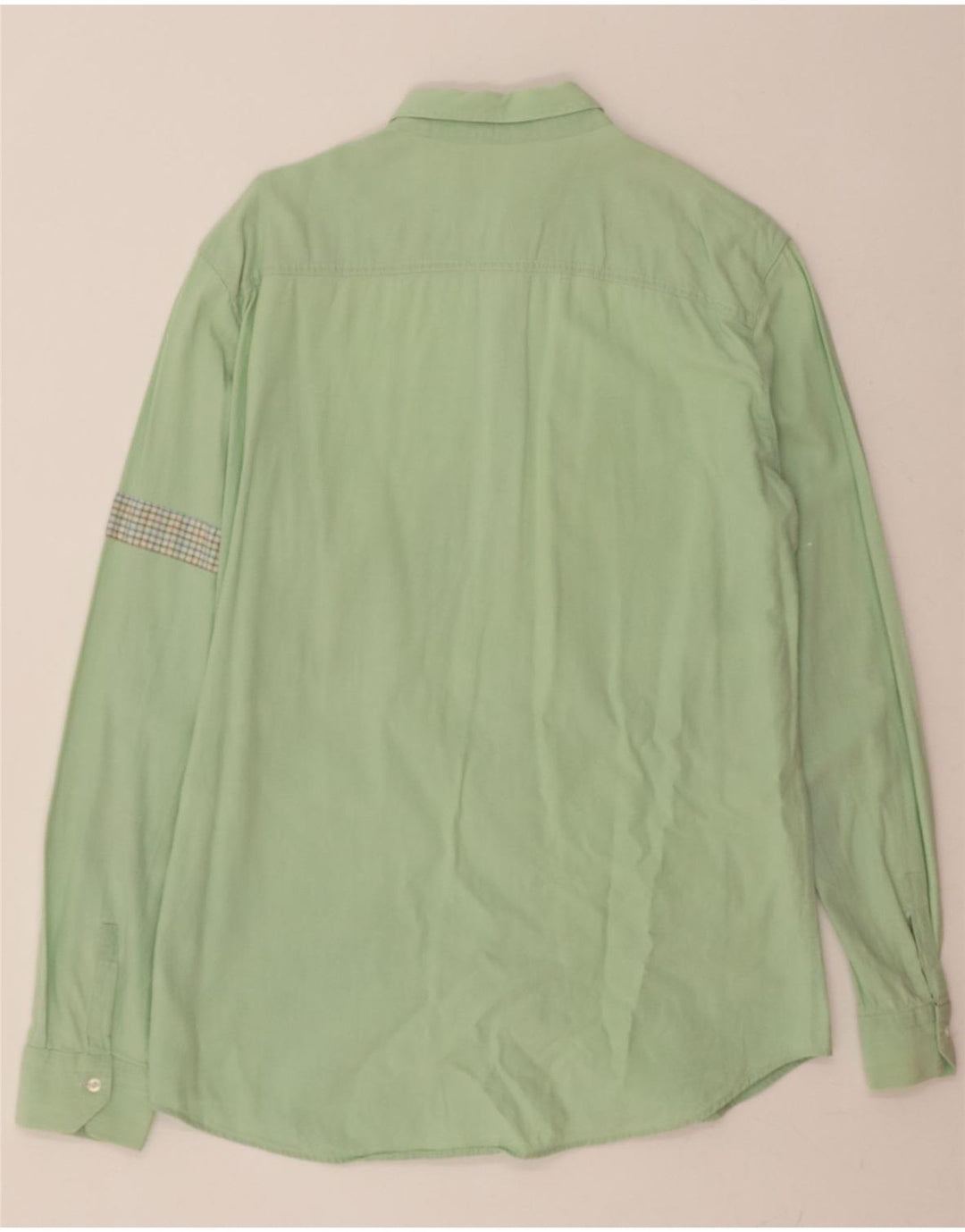 CASUCCI Mens Shirt XL Green Check Vintage Casucci and Second-Hand Casucci from Messina Hembry 