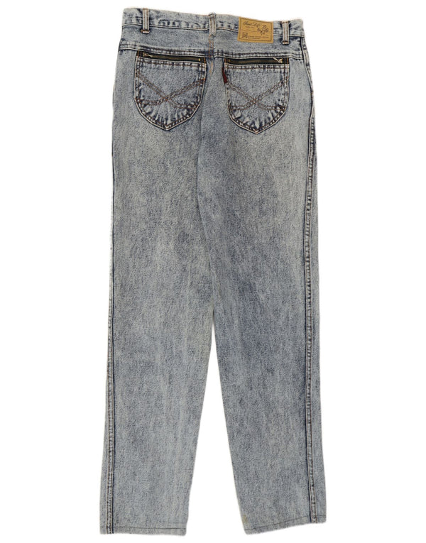 Jeans dritti da donna vintage W33 L30 in cotone blu