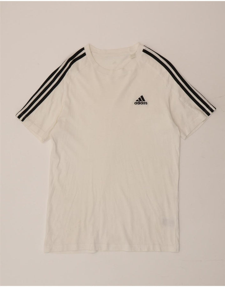 T-shirt da uomo Adidas Top Small in cotone bianco