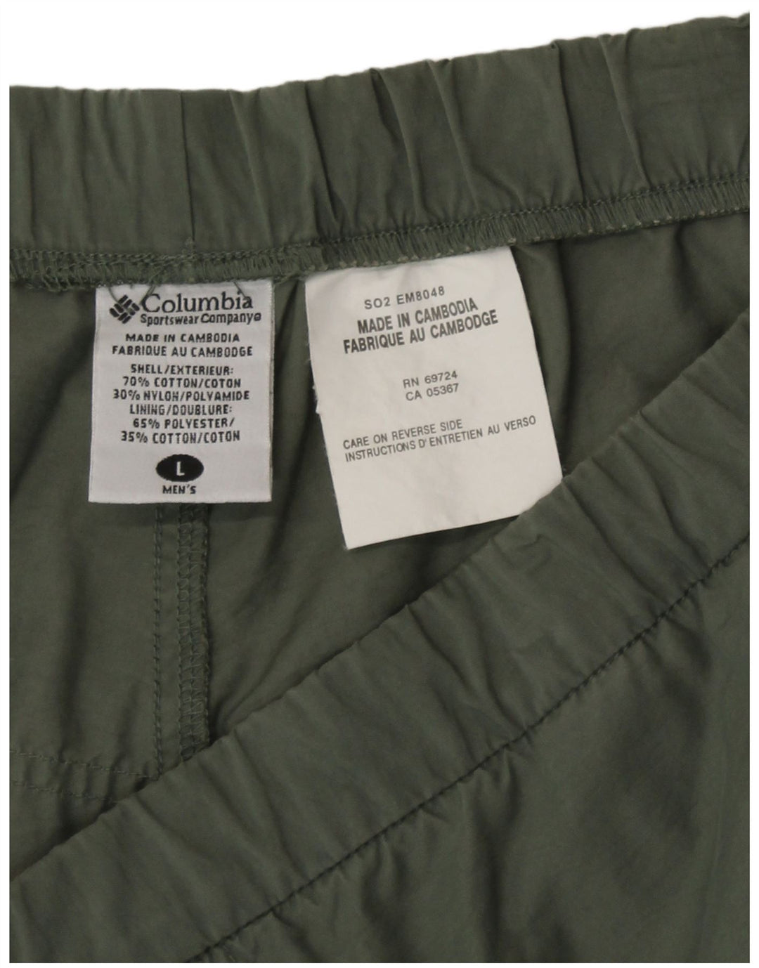 Pantaloni da tuta Columbia da uomo Capri, grandi, in cotone kaki